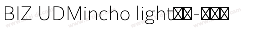 BIZ UDMincho light字体字体转换